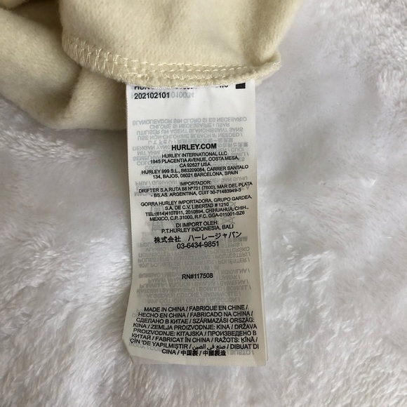 Hurley Cropped Hooded Sweatshirt with Palm Trees, Size S - Picture 5 of 9